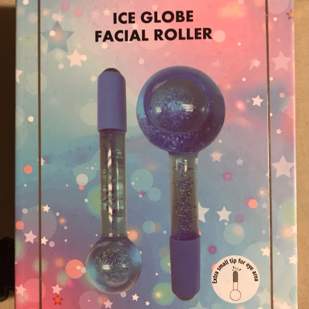 Blue Ice Globe Facial Roller Duo Brand New In Box Never Used, reduce puffy eyes